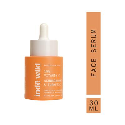 Inde Wild 15% Vitamin C with Turmeric, Niacinamide for Acne Scars, Hyperpigmentation & Brightening 30 ml - Face Serum