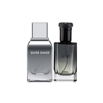 Ajmal Silver Shade EDP Citrus Woody Perfume And Carbon EDP Citrus Spicy Perfume 200 ml - Men Perfumes (Edt/Edp)