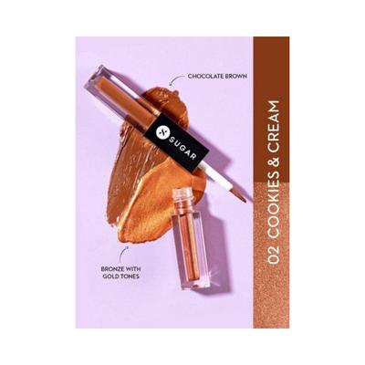 Sugar Cosmetics Two Good To Be True Dual Eyeshadow 02 Cookies and Cream 1.5ml - Eye Shadow Palettes