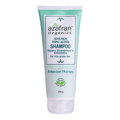 Azafran Organics Soya Rich Triple Action Shampoo 200 gm - Shampoos