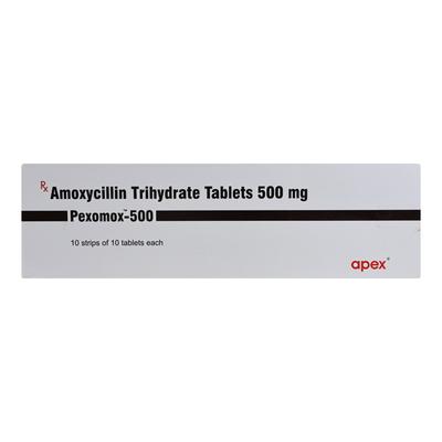 Pexomox 500mg Tablet 10'S - Bacterial Infections-Pen