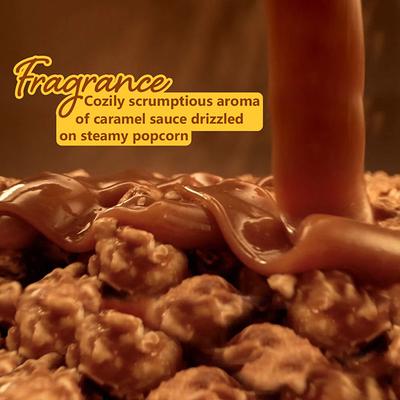 Plum BodyLovin' Caramel Popcorn & Chill Gift Kit Body Wash Hand Cream Scented Candle Gift Set 350 gm - Shower Gels & Body Wash