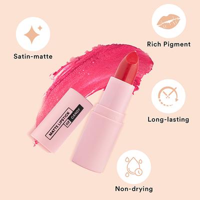 SUGAR POP Matte Lipstick - 02 Candy 4.2 gm - Lipsticks