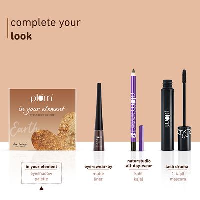 Plum In Your Element Eyeshadow Palette Super Pigmented 6-In-1 Palette, 03 Earth 10 gm - Eye Shadow Palettes