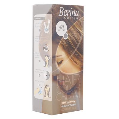 Berina A21 Light Grey Hair Color Cream 60 gm - Crème