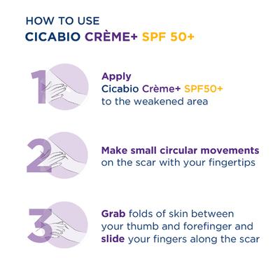 Bioderma Cicabio SPF 50+ Repairing Cream For Damaged Skin - Water-Proof & Scar Treatment 40 ml - Body Sunscreen