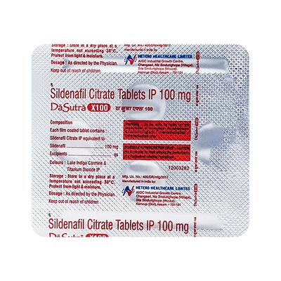 DA SUTRA X 100 Tablet 4's - Impotence/Erectile Dysfunction (Ed)