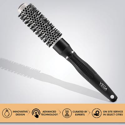 Vega Professional Ceramix Shine Blow Dry Round Brush (25mm Hair Brush) (VPPHB-01) 1's - Hair Brushes