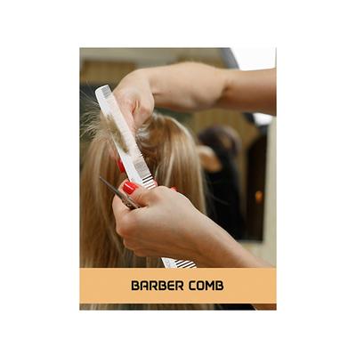 Vega Professional Barber Comb (Carbon Anti-Static White Line Hair Comb)(VPMCC-16) 1's - Hair Combs