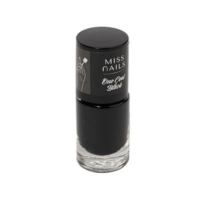 Miss Nails Nail Paint One Coat Black 6 ml - Nail Polish