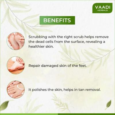 Vaadi Herbals Foot Scrub With Fenugreek And Lemongrass Oil 500 gm - Foot Scrubs