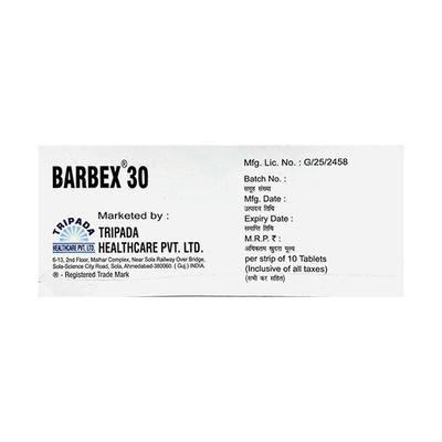 BARBEX 30 Tablet 10's - Epilepsy/Convulsion-Ant