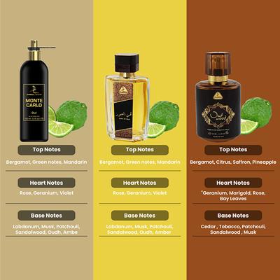 Dorall Collection Oriental Monte Carlo Oud + Lahn AI Oud + Oud Wood EDT Set 3's - Men Perfumes (Edt/Edp)