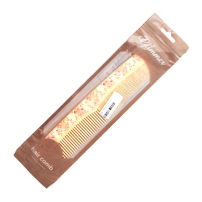 Glimmer Comb Printed 8 Inch Ivory Leaves 1's - Hair Combs