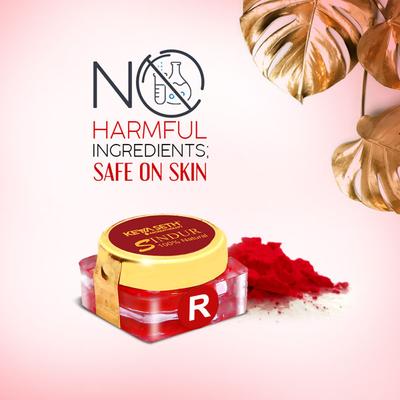 Keya Seth Aromatherapy 100% Natural Dust Sindoor Red 3 gm - Sindoor