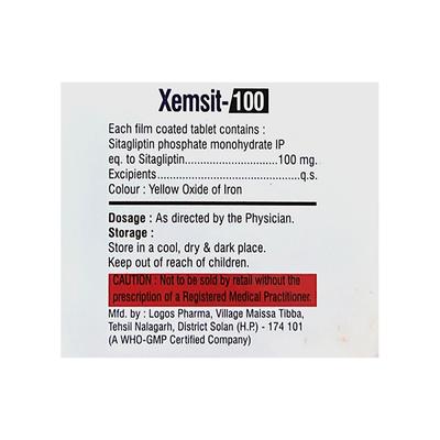 XEMSIT 100 Tablet 7's - Diabetes-Ant