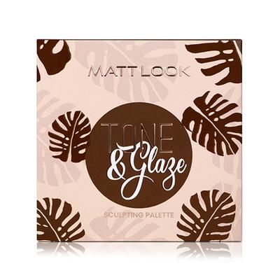 Matt Look Tone & Glaze Sculpting Face Palette for Makeup with Blushes, Highlighters & Contour, Super Sculpt-01 18.92 gm - Contour