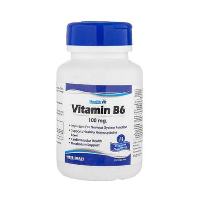 Healthvit Vitamin B6 100 MG-Capsules 60's - Multi-Vitamins
