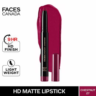 FACESCANADA Ultime Pro HD Intense Matte Lips and Primer Chestnut 27 1.4 gm - Lip Crayons