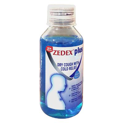 ZEDEX PLUS NEW SUGAR FREE MIX FRUIT FLAVOUR Syrup 100ml - Cough And Cold-Cou