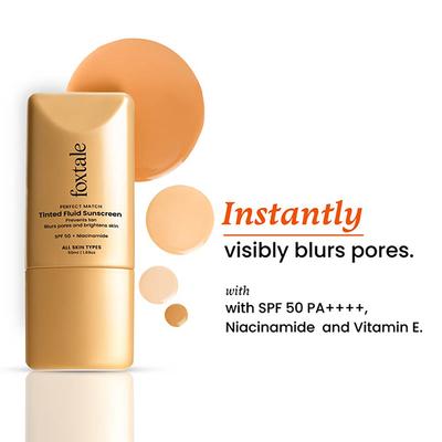 Foxtale Perfect Match Tinted Fluid Susncreen (Mocha) 50 ml - Body Sunscreen
