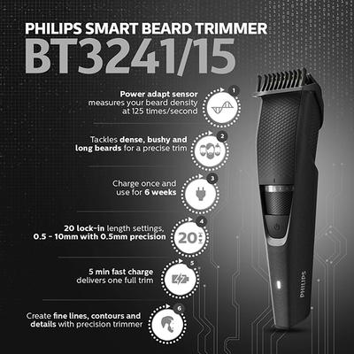 Philips Smart Beard Trimmer (BT3241/15) 1's - Trimmers