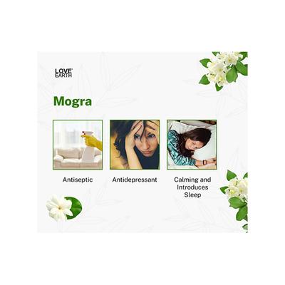 Love Earth Premium Reed Diffuser Mogra Aromatherapy, Anti-Stress 30 ml - Diffuser