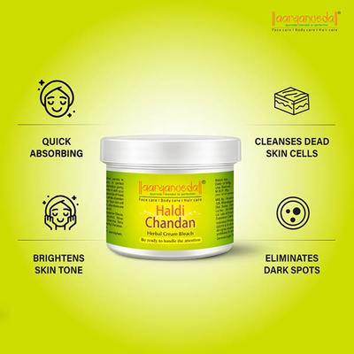 Aryanveda Herbals Haldi Chandan Bleach Cream For All Skin Types (Pack of 2) 43 gm - Bleach