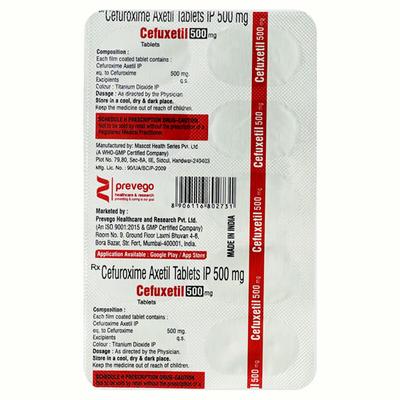 CEFUXETIL 500 Tablet 10's - Bacterial Infections-Cep