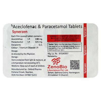 SYNERZEN Tablet 10's - Pain relief-Nsa