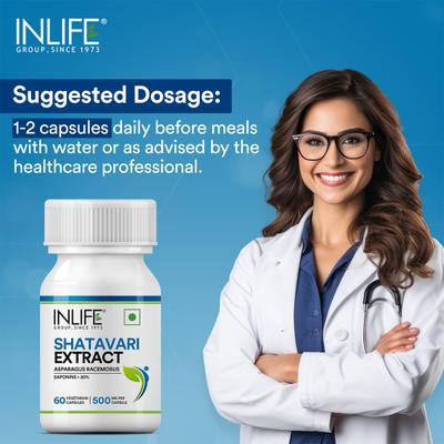 INLIFE Shatavari Extract Capsules 60's - Women Health