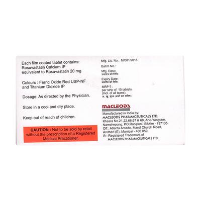 ROSUMAC 20 Tablet 15's - High Cholesterol-Dys