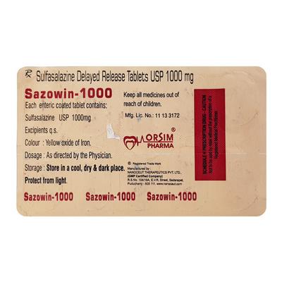 SAZOWIN 1000 Tablet 10's - Bacterial Infections-Sul