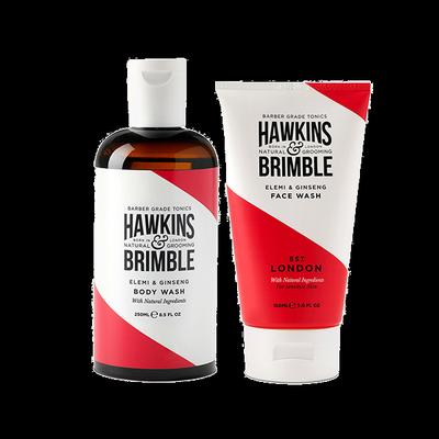Hawkins & Brimble Bath Kit ( Face Wash 150ml + Body Wash 250ml ) 400 ml - Shower Gels & Body Wash
