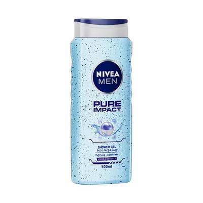 Nivea Men Pure Impact Purifying + Minerals 3In1 Shower Gel 500ml - Shower Gels & Body Wash