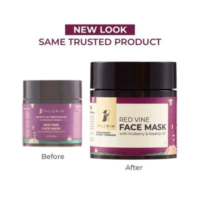 Pilgrim Red Vine Face Mask 100 gm - Masks & Peels