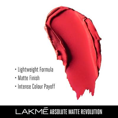 Lakme Absolute Matte Revolution Lip Color 403 Coral Pink 3.5 Gm - Lipsticks