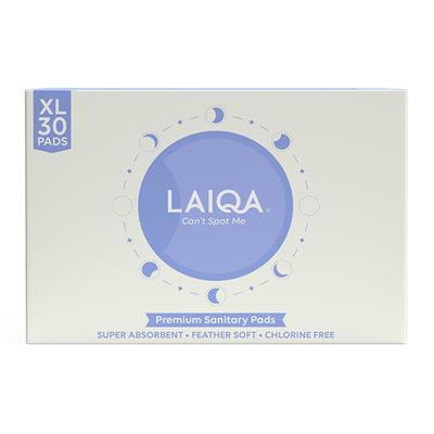 LAIQA Ultra Soft Heavy Flow Night Sanitary Pads For Women- 30XL Pads + 2 Pantyliners 32's - Others