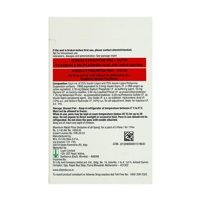 Eglucent Mix 25 Kwikpen 1X3ml - Diabetes-Ins