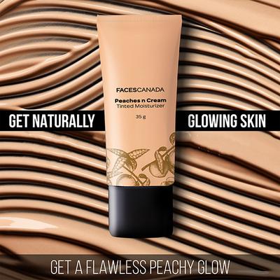 Faces Canada Peaches N Cream Tinted Moisturizer - Beige 02, Non Oily Lightly Tinted Bb Cream 35 gm - Bb & Cc Creams