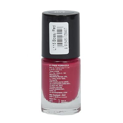 Glimmer Nail Polish Bossy Red 5 ml - Nail Polish