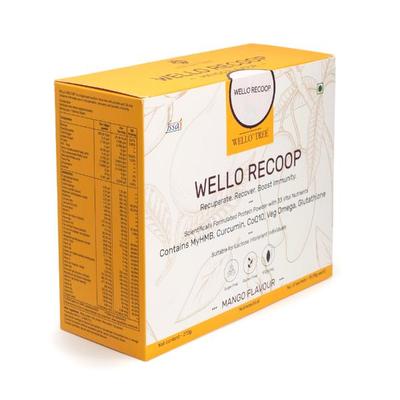 WelloTree Wello Recoop Protein Powder - Mango Flavour (Pack Of 15 x 18g) 1s - Protein Drink