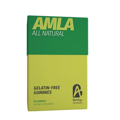 BonAyu All Natural Gelatin Free Gummies - Amla 60's - Herbal Dietary Supplement