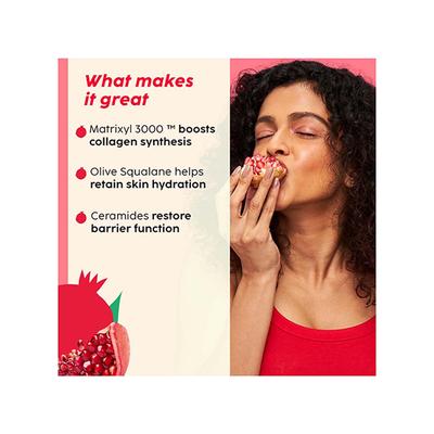 PLIX Pomegranate Overnight Repair Dewy Serum for Ageless Younger Skin, Reduce Fine & Wrinkles, Collagen Boosting, Hydrating Serum for Women & Men, Anti-ageing 30 ml - Face Gels