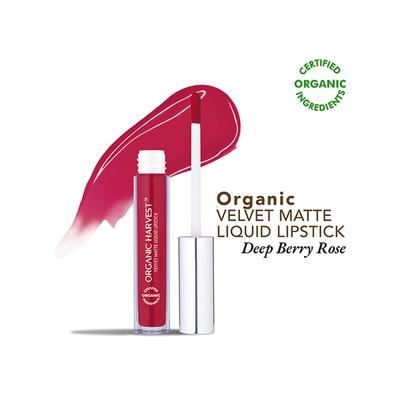 Organic Harvest Velvet Matte Liquid Lipstick - Deep Berry Rose 2.6 ml - Liquid Lipsticks