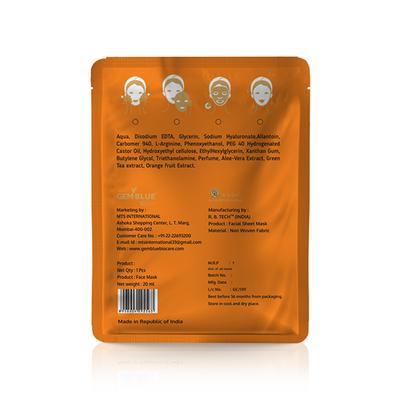 Gemblue Biocare Orange Facial Mask Sheet 20 ml - Sheet Masks