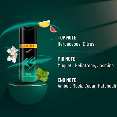 Ks Urge Mega 220 ml - Men Deodorants/Roll-Ons