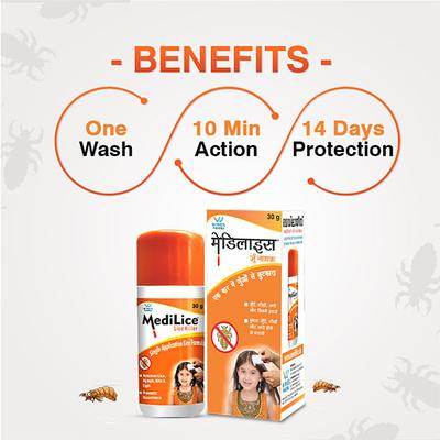 MEDILICE ANTI LICE HAIR Wash 30gm - Scabies-Oth