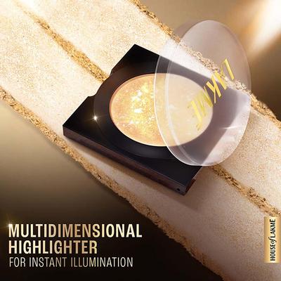 Lakme Glitterati Marble Highlighter 01 Gold Goddess 7 gm - Highlighters & Illuminators