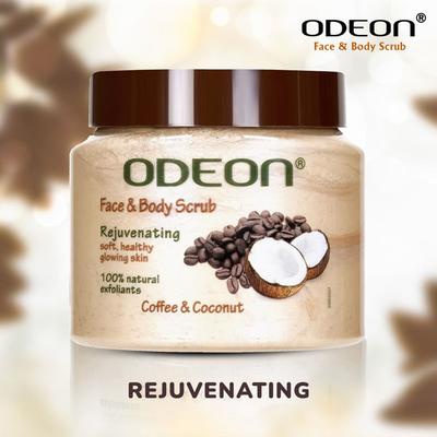Odeon Coffee & Coconut Face And Body Scrub 300 ml - Scrubs & Exfoliants